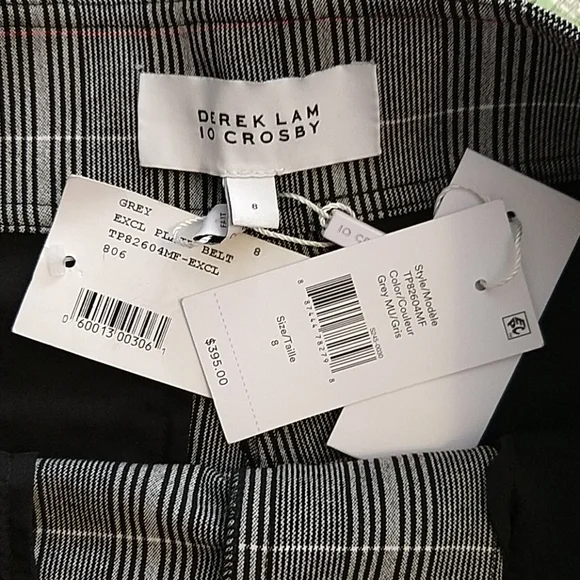 Derek Lam 10 Crosby Plaid Ruffled Short NWT
